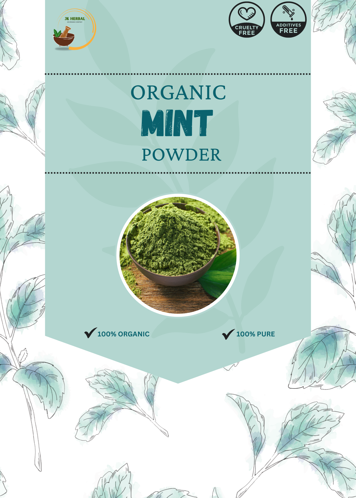 DRIED MINT LEAVES POWDER