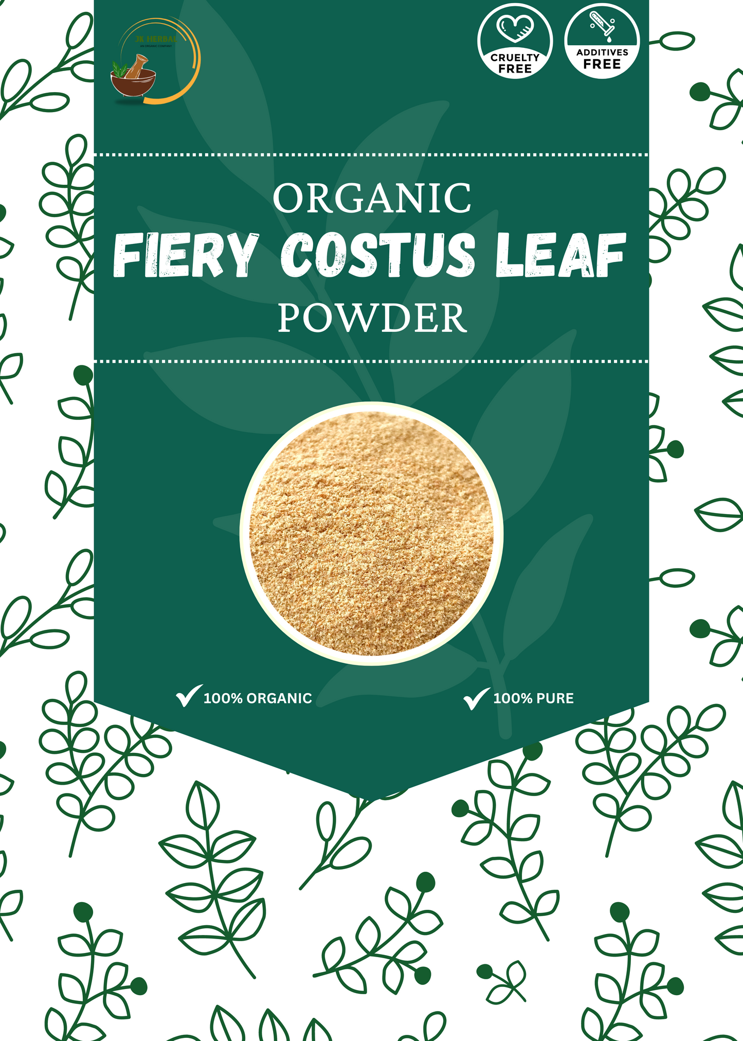 FIERY COSTUS LEAF POWDER